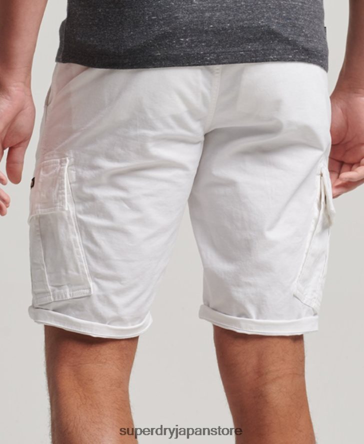 オーガニックコットンコアカーゴショーツ 男性 Superdry 衣類 白 2J62PZ279