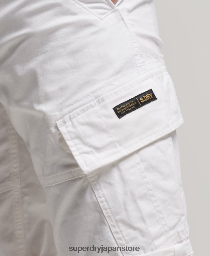 オーガニックコットンコアカーゴショーツ 男性 Superdry 衣類 白 2J62PZ279