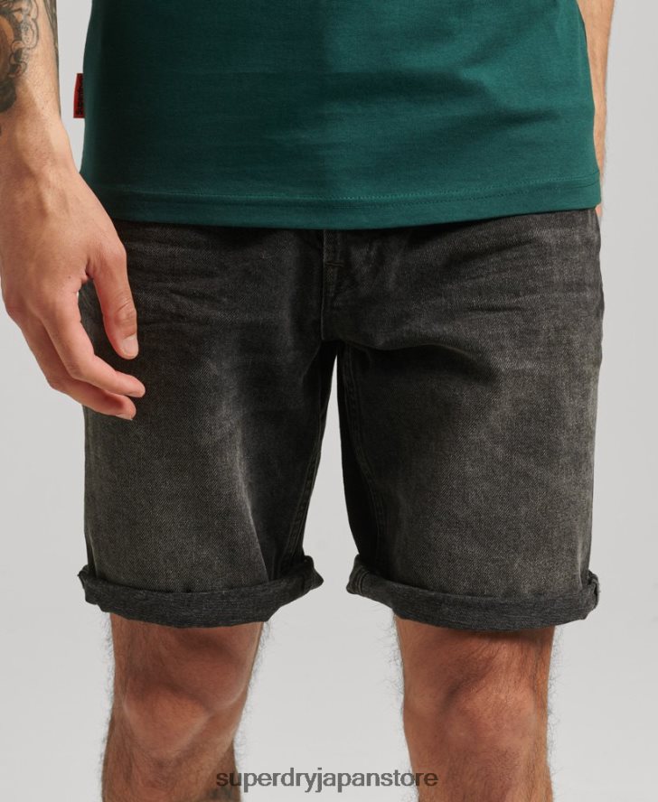 オーガニックコットン ヴィンテージストレートショート 男性 Superdry 衣類 黒 2J62PZ280