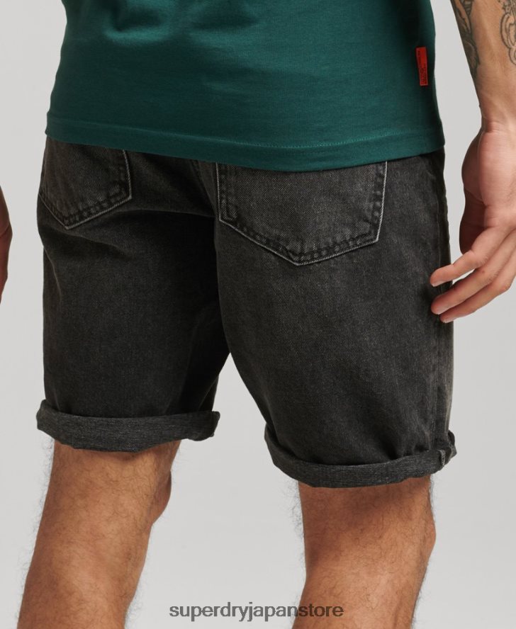 オーガニックコットン ヴィンテージストレートショート 男性 Superdry 衣類 黒 2J62PZ280