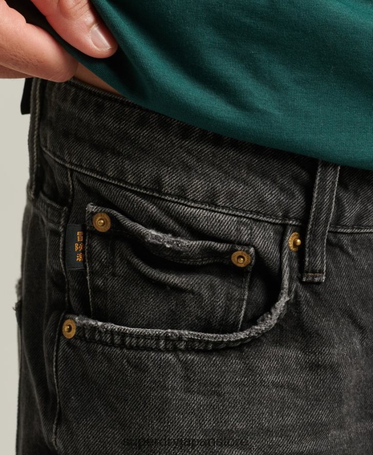 オーガニックコットン ヴィンテージストレートショート 男性 Superdry 衣類 黒 2J62PZ280