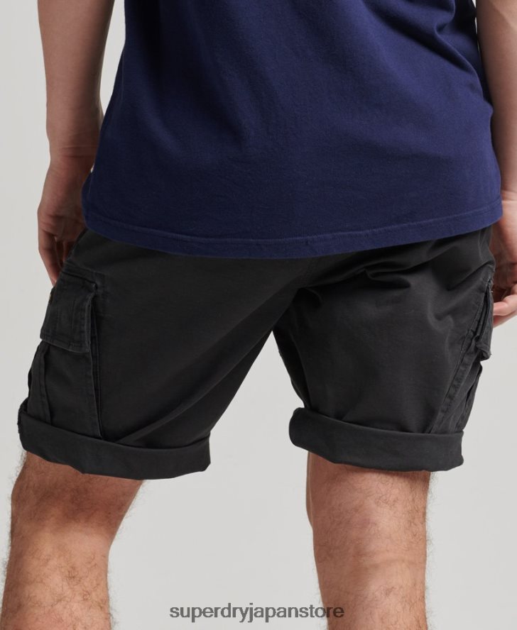 オーガニックコットンコアカーゴショーツ 男性 Superdry 衣類 黒 2J62PZ284
