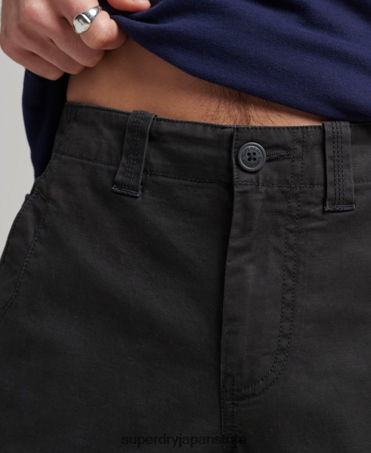 オーガニックコットンコアカーゴショーツ 男性 Superdry 衣類 黒 2J62PZ284