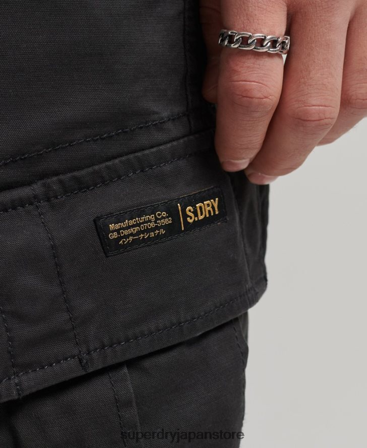 オーガニックコットンコアカーゴショーツ 男性 Superdry 衣類 黒 2J62PZ284