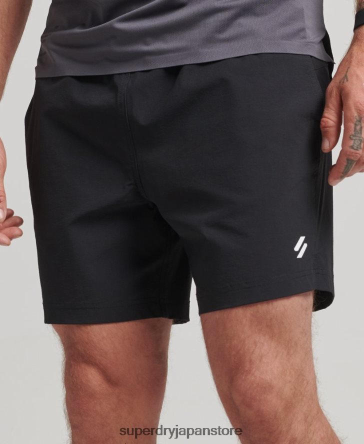 コアウーブンマルチスポーツショーツ 男性 Superdry 衣類 黒 2J62PZ285