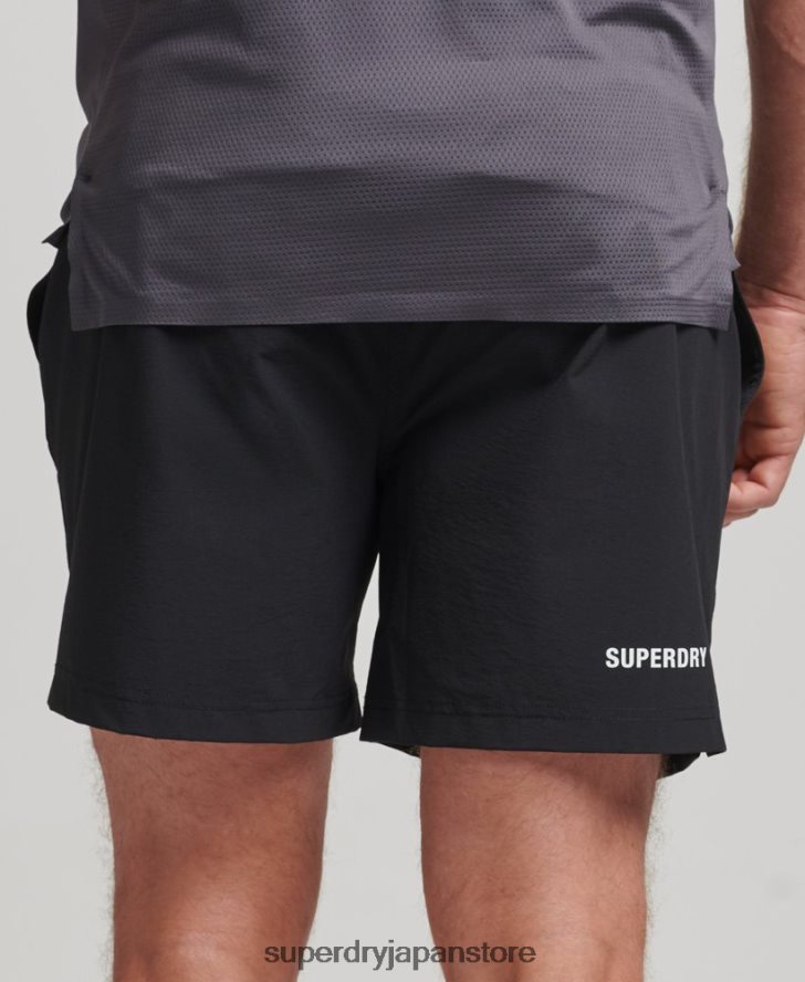 コアウーブンマルチスポーツショーツ 男性 Superdry 衣類 黒 2J62PZ285