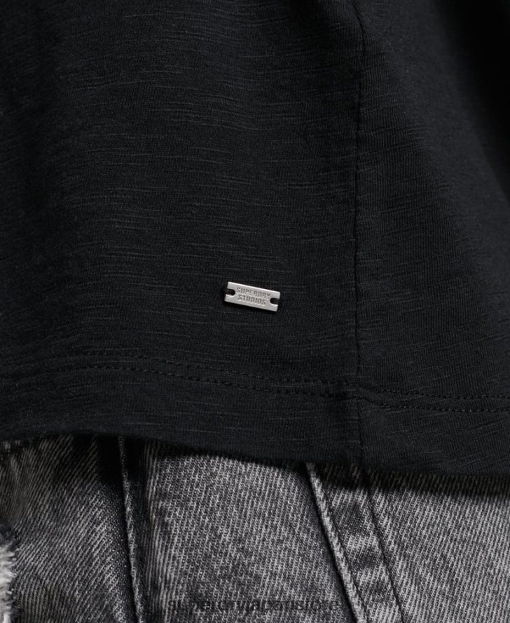 スタジオジャージタンクトップ 女性 Superdry 衣類 黒 2J62PZ2868