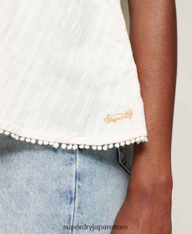 ヴィンテージホルターキャミトップ 女性 Superdry 衣類 クリーム 2J62PZ2871