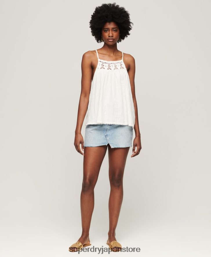 ヴィンテージホルターキャミトップ 女性 Superdry 衣類 クリーム 2J62PZ2871