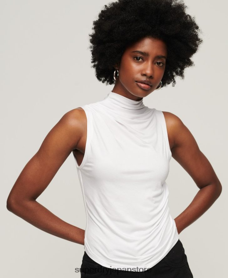 シャーリングジャージートップ 女性 Superdry 衣類 白 2J62PZ2875