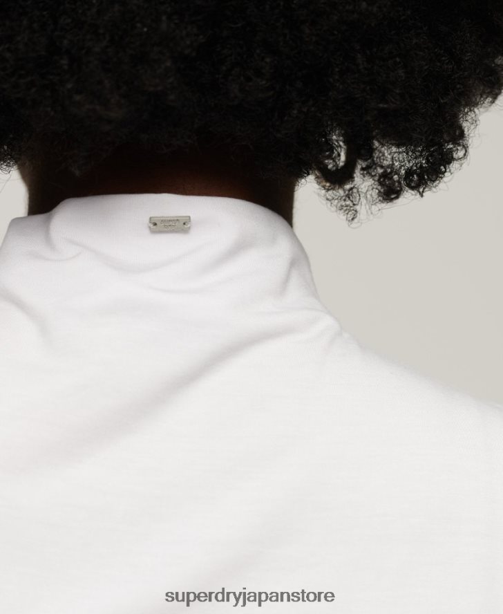 シャーリングジャージートップ 女性 Superdry 衣類 白 2J62PZ2875