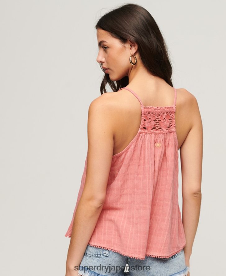 ヴィンテージホルターキャミトップ 女性 Superdry 衣類 ピンク 2J62PZ2877