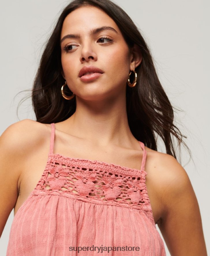ヴィンテージホルターキャミトップ 女性 Superdry 衣類 ピンク 2J62PZ2877