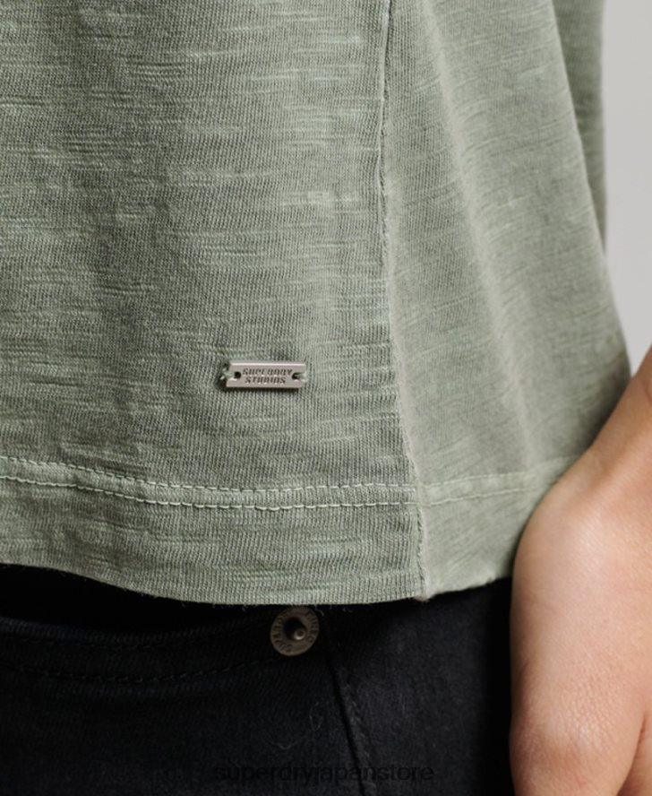 スタジオジャージタンクトップ 女性 Superdry 衣類 緑 2J62PZ2878