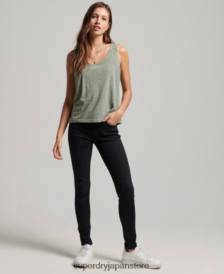 スタジオジャージタンクトップ 女性 Superdry 衣類 緑 2J62PZ2878