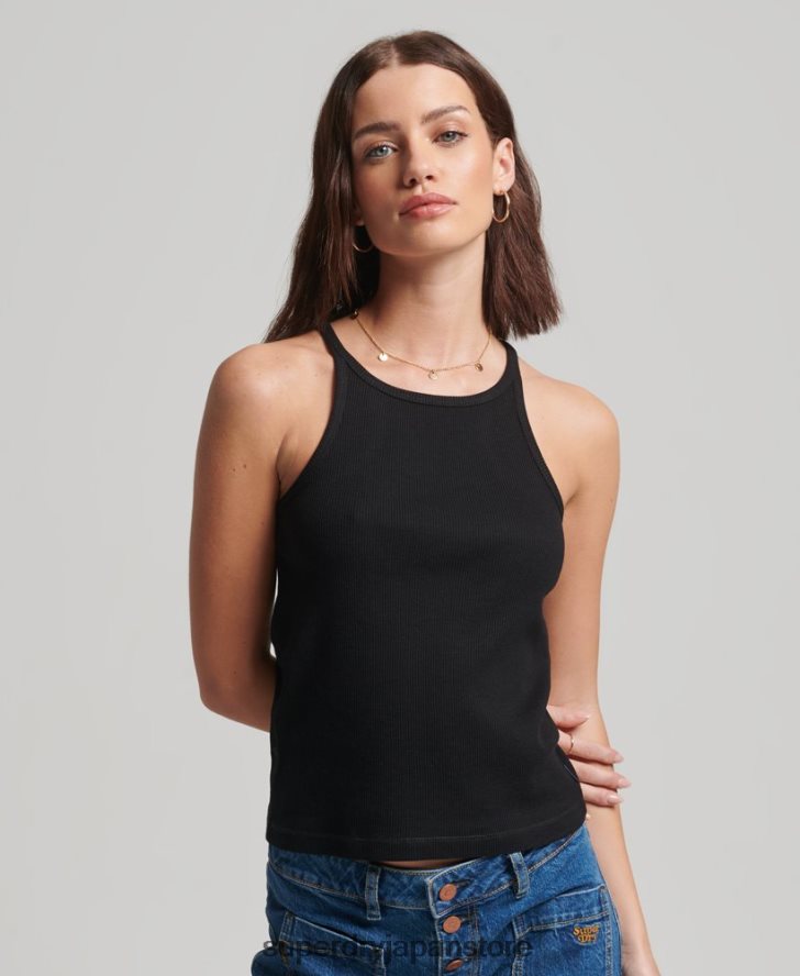 レーサーベストトップ 女性 Superdry 衣類 黒 2J62PZ2882