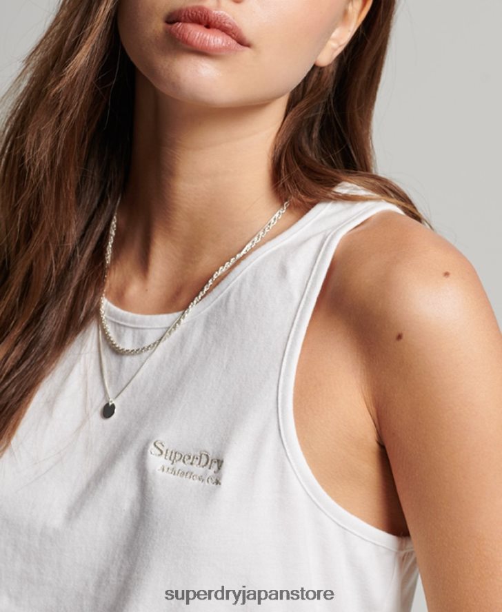ヴィンテージロゴベスト 女性 Superdry 衣類 白 2J62PZ2883