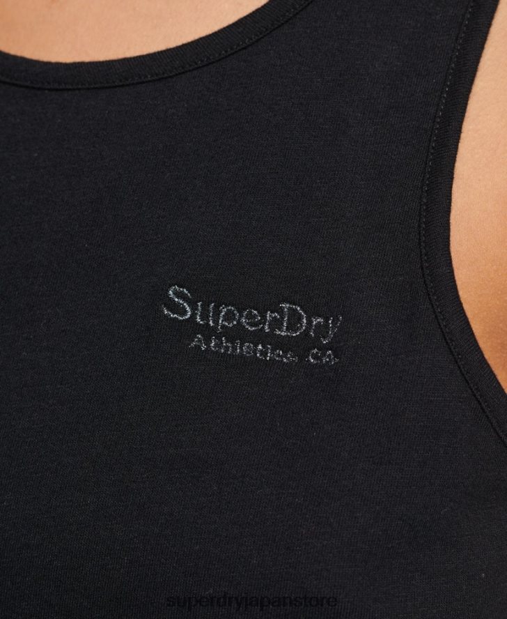 ヴィンテージロゴベスト 女性 Superdry 衣類 黒 2J62PZ2887