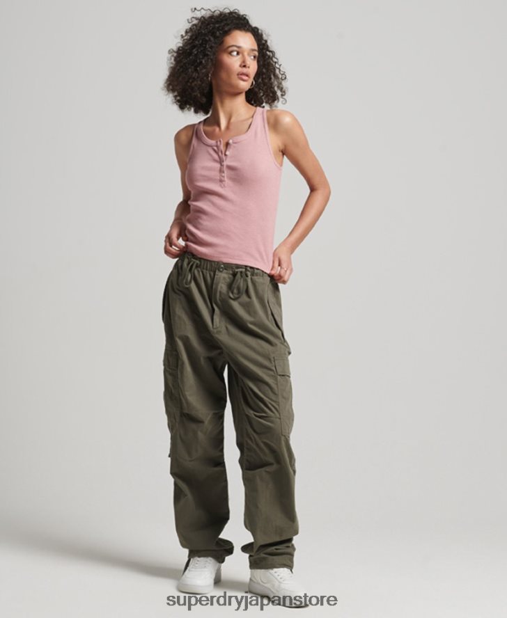ボタンダウンベストトップ 女性 Superdry 衣類 ピンク 2J62PZ2890