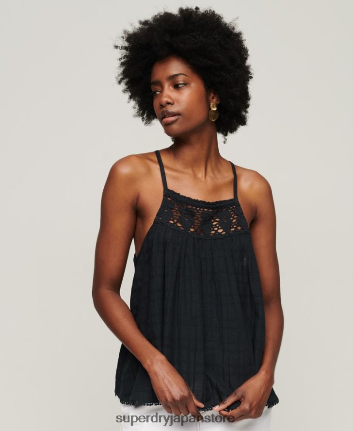 ヴィンテージホルターキャミトップ 女性 Superdry 衣類 海軍 2J62PZ2893
