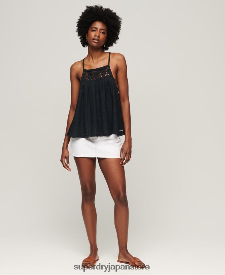 ヴィンテージホルターキャミトップ 女性 Superdry 衣類 海軍 2J62PZ2893
