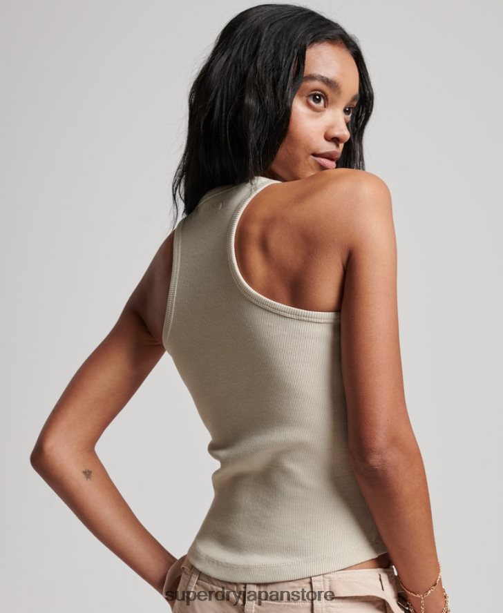 欠かせないタンクトップ 女性 Superdry 衣類 ベージュ 2J62PZ2896