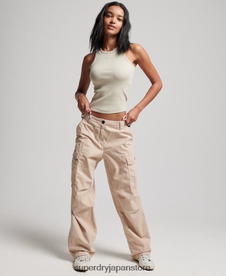 欠かせないタンクトップ 女性 Superdry 衣類 ベージュ 2J62PZ2896
