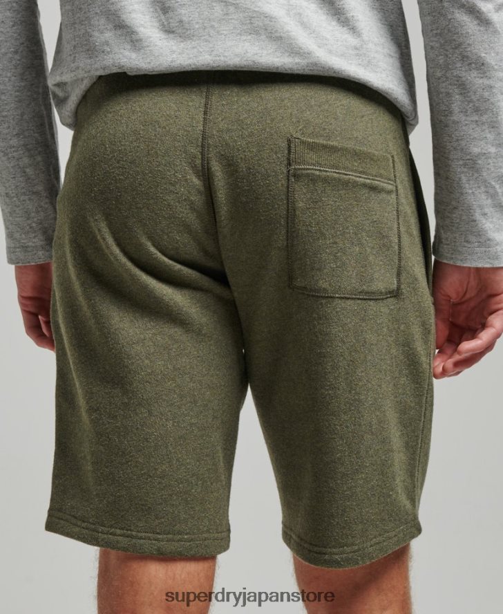 ヴィンテージロゴ刺繍ジャージーショーツ 男性 Superdry 衣類 カーキ 2J62PZ289