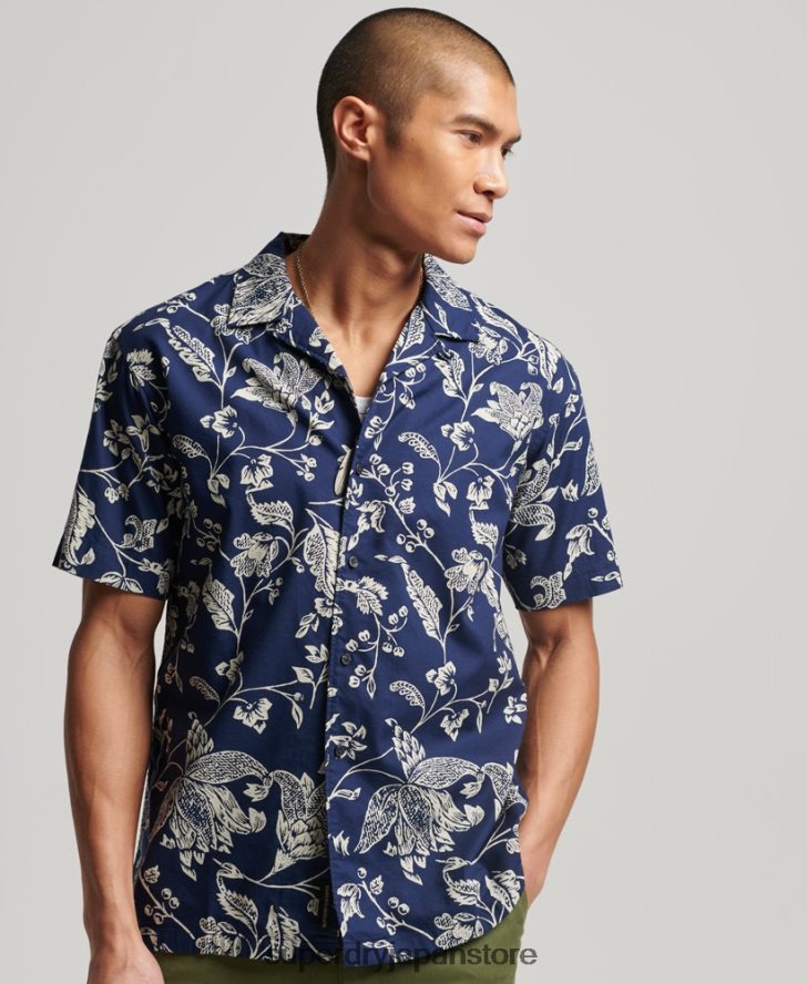 オープンカラーシャツ 男性 Superdry 衣類 濃紺 2J62PZ29