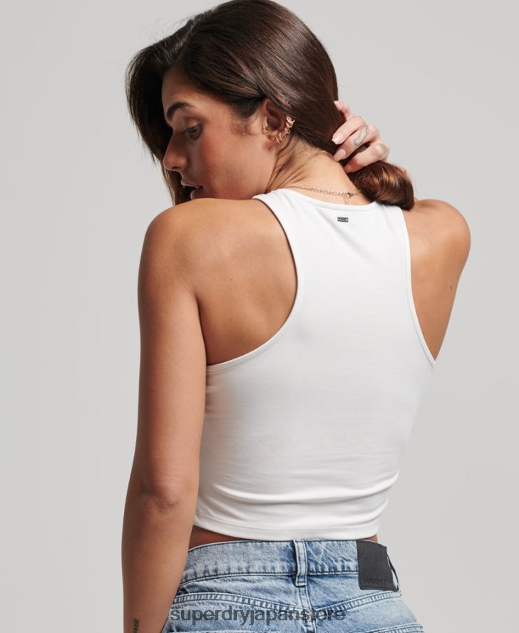 スタジオジャージレーサータンクトップ 女性 Superdry 衣類 白 2J62PZ2902