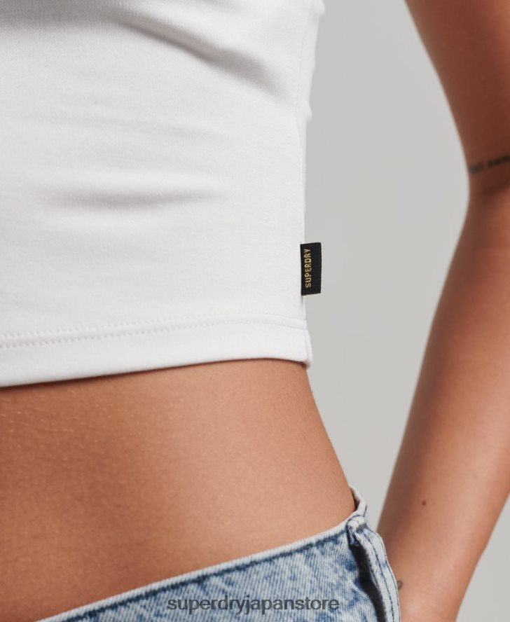 スタジオジャージレーサータンクトップ 女性 Superdry 衣類 白 2J62PZ2902