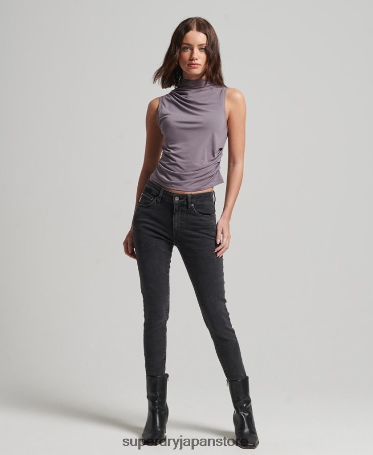 シャーリングジャージートップ 女性 Superdry 衣類 グレー 2J62PZ2903