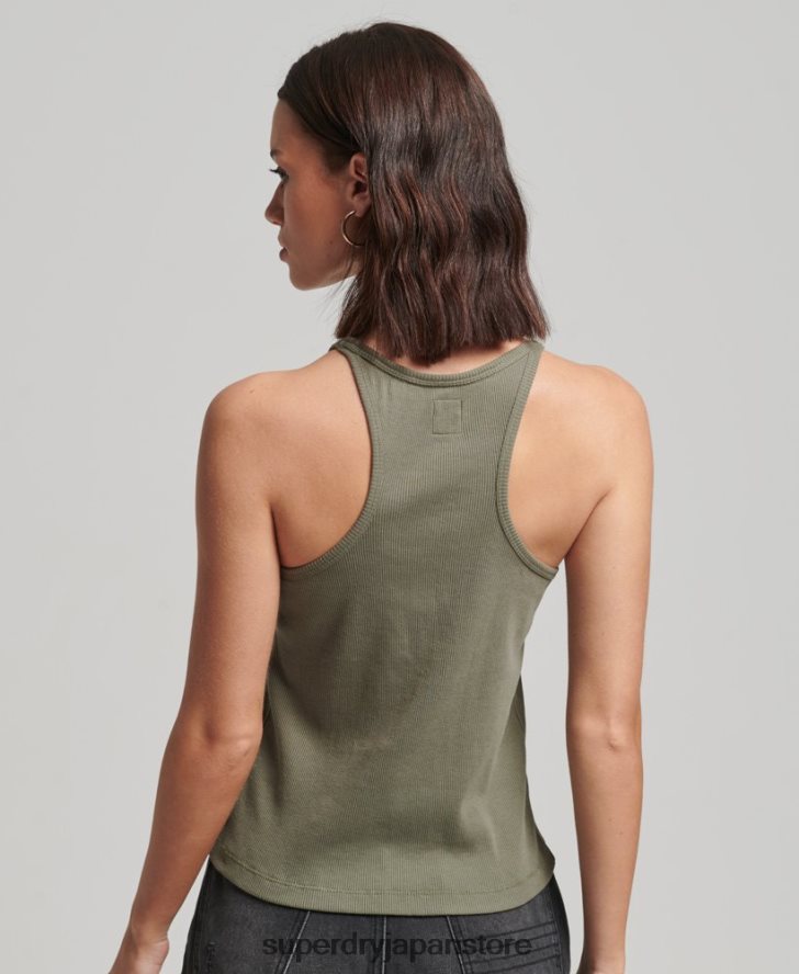 レーサーベストトップ 女性 Superdry 衣類 緑 2J62PZ2909