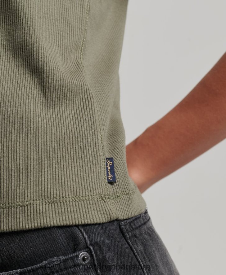 レーサーベストトップ 女性 Superdry 衣類 緑 2J62PZ2909