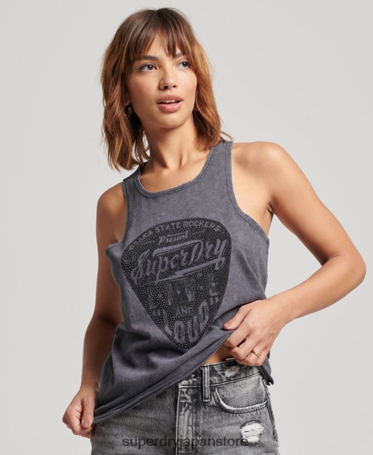 ヴィンテージグッズストアベスト 女性 Superdry 衣類 黒 2J62PZ2910