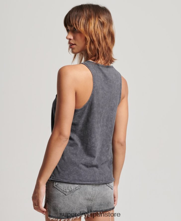 ヴィンテージグッズストアベスト 女性 Superdry 衣類 黒 2J62PZ2910