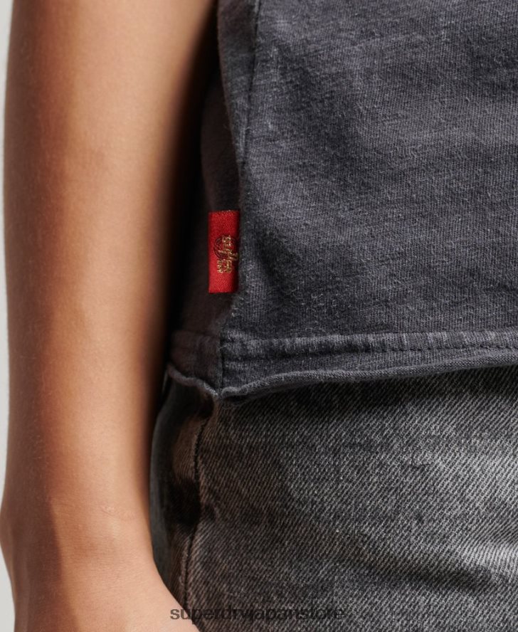 ヴィンテージグッズストアベスト 女性 Superdry 衣類 黒 2J62PZ2910