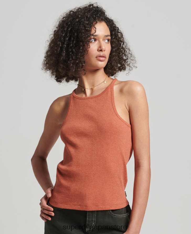 レーサーベストトップ 女性 Superdry 衣類 オレンジ 2J62PZ2912