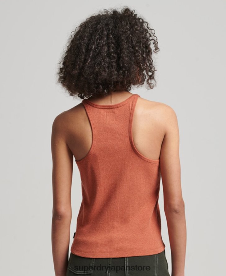 レーサーベストトップ 女性 Superdry 衣類 オレンジ 2J62PZ2912