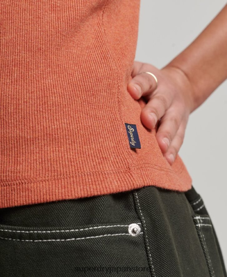 レーサーベストトップ 女性 Superdry 衣類 オレンジ 2J62PZ2912