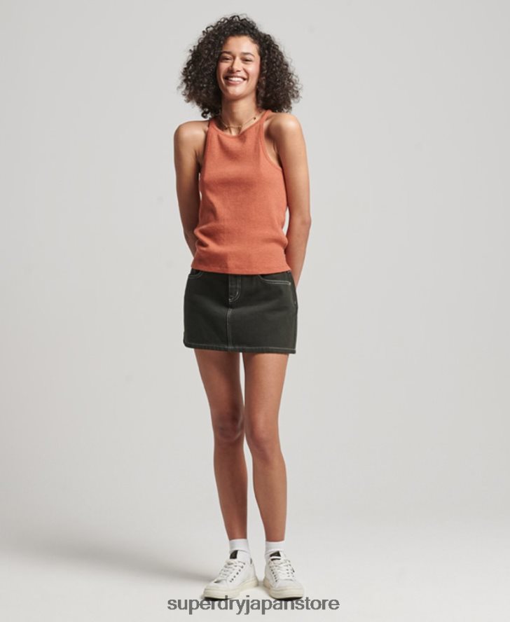 レーサーベストトップ 女性 Superdry 衣類 オレンジ 2J62PZ2912