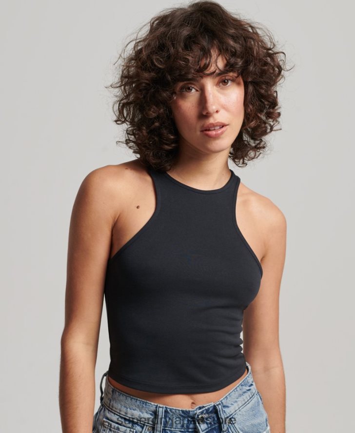 スタジオジャージレーサータンクトップ 女性 Superdry 衣類 黒 2J62PZ2913