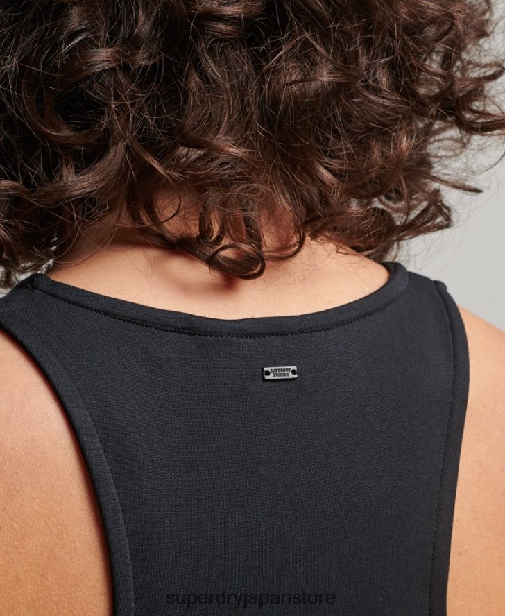 スタジオジャージレーサータンクトップ 女性 Superdry 衣類 黒 2J62PZ2913