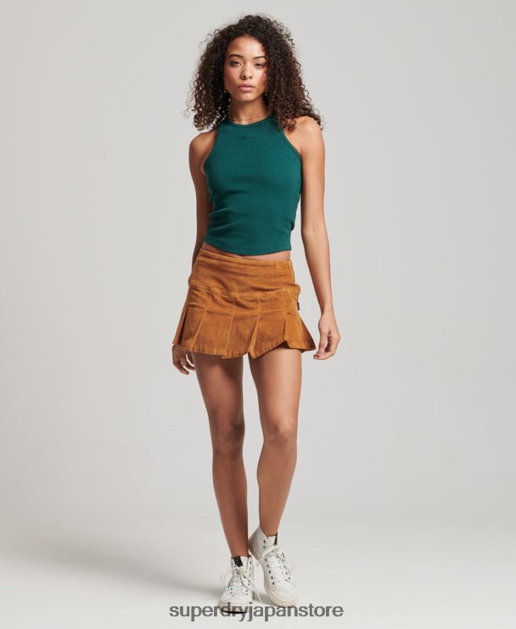 欠かせないタンクトップ 女性 Superdry 衣類 緑 2J62PZ2915