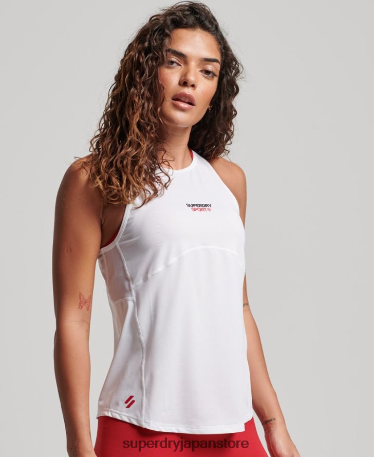 アクティブベスト 女性 Superdry 衣類 白 2J62PZ2916