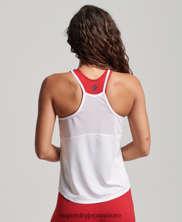 アクティブベスト 女性 Superdry 衣類 白 2J62PZ2916