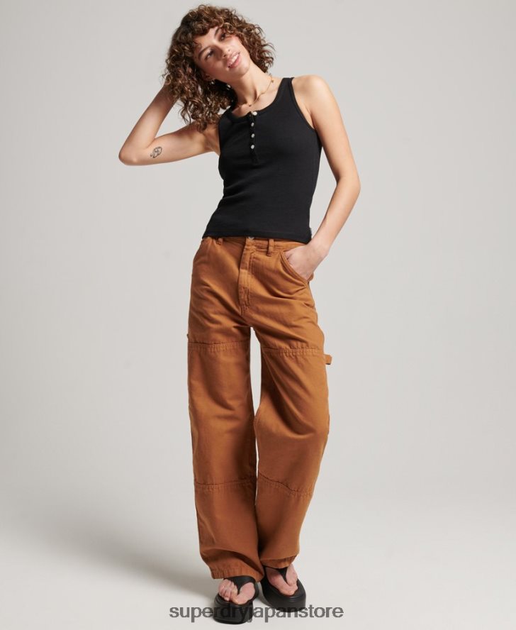 ボタンダウンベストトップ 女性 Superdry 衣類 黒 2J62PZ2919