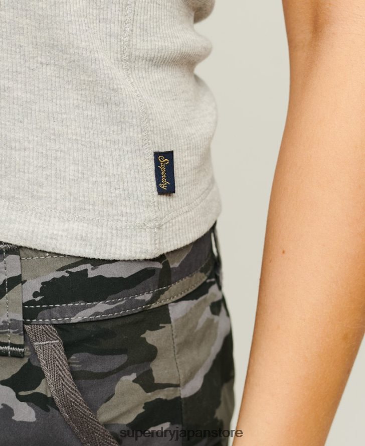 ボタンダウンベストトップ 女性 Superdry 衣類 グレー 2J62PZ2920