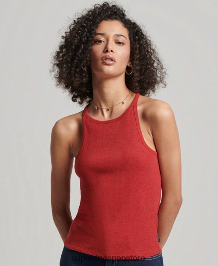 レーサーベストトップ 女性 Superdry 衣類 赤 2J62PZ2924