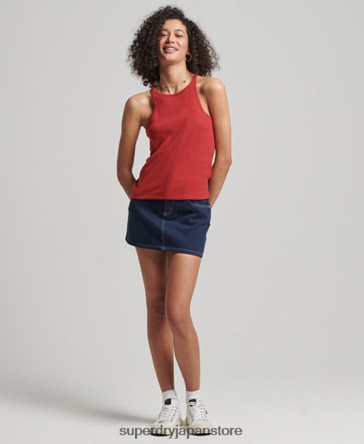レーサーベストトップ 女性 Superdry 衣類 赤 2J62PZ2924